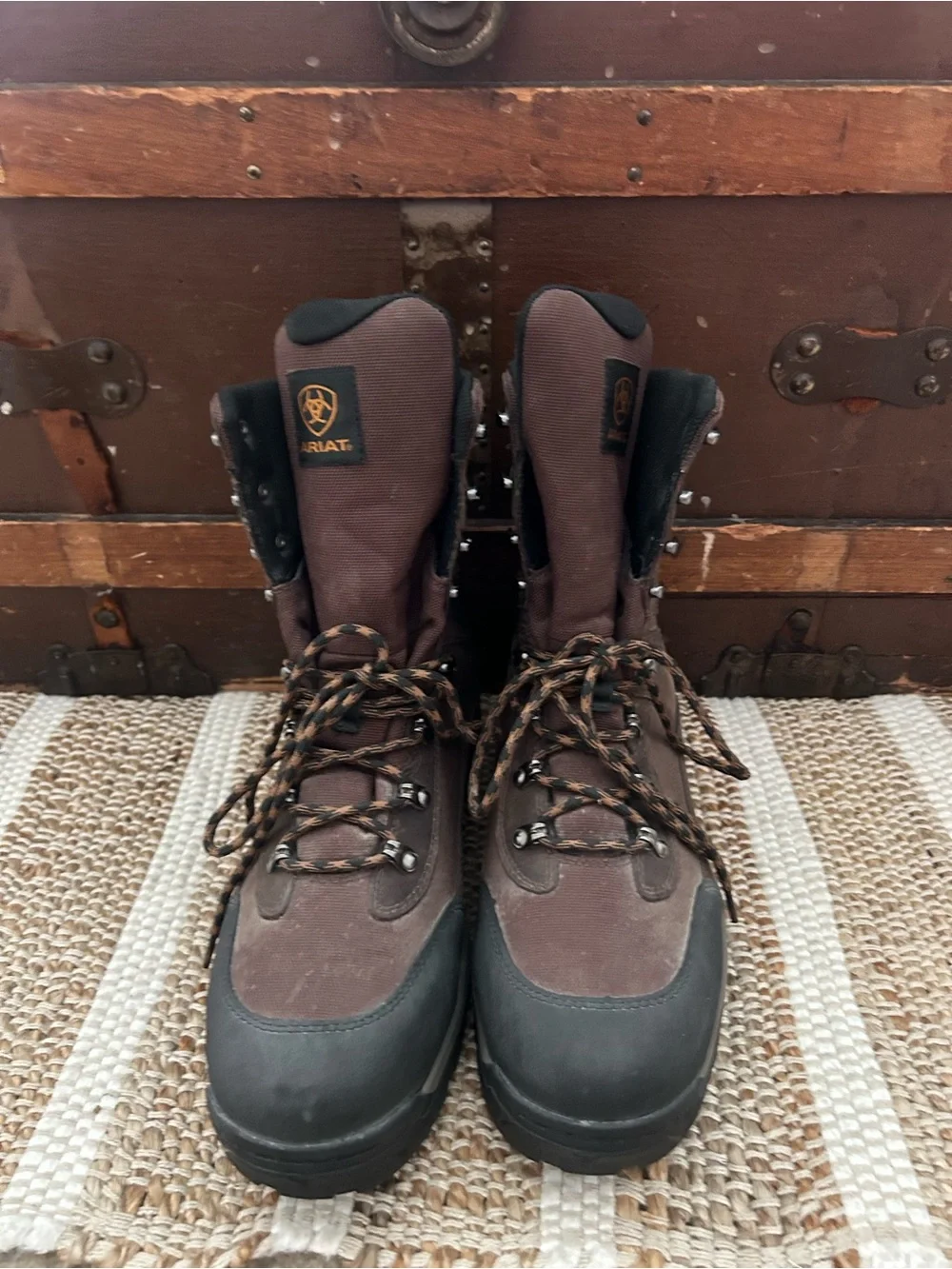 Ariat Brown and Black Men’s Waterproof Hiking Boots